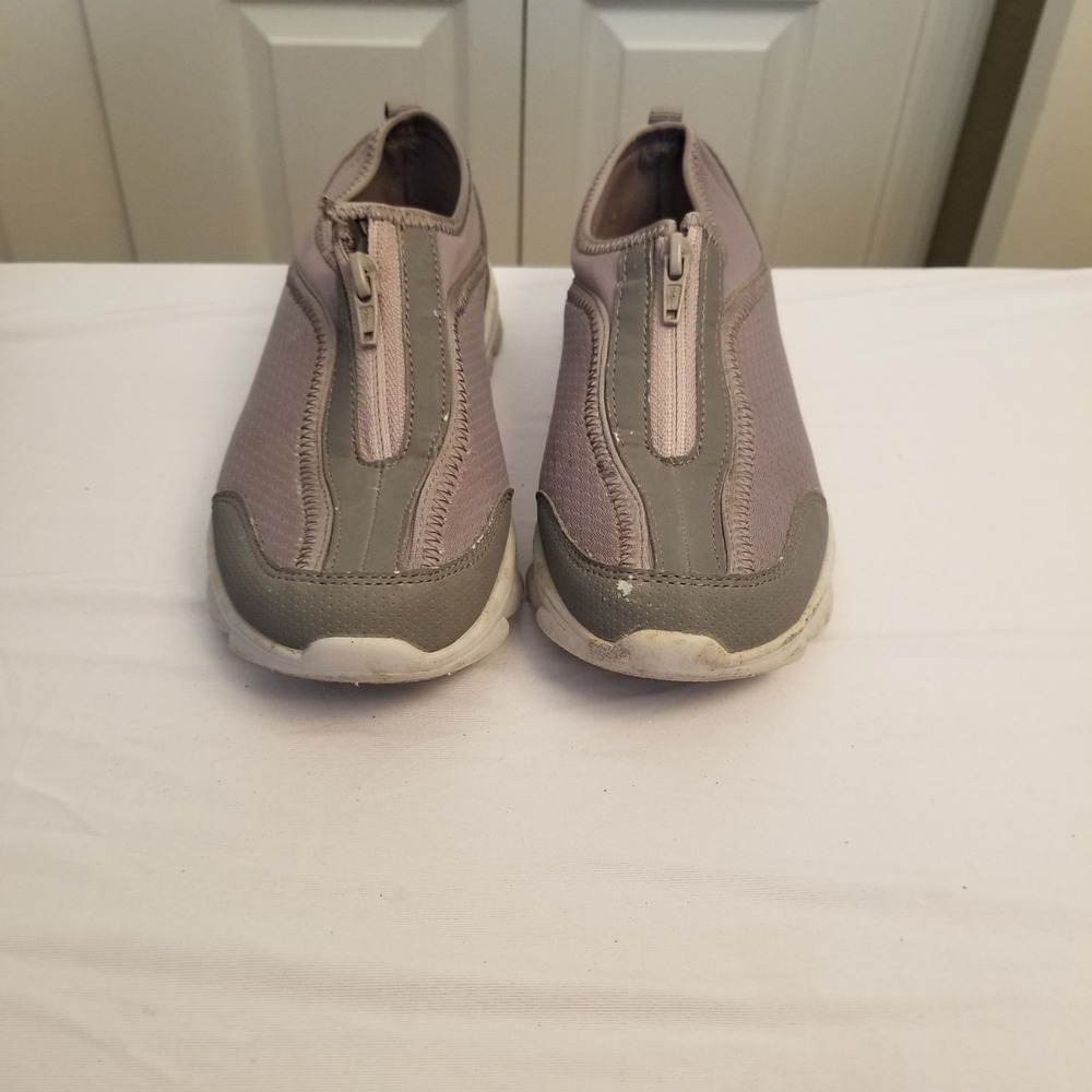 Kinetic Womens Gray Lavender Mesh Zip Up Size 6.5 style 7291